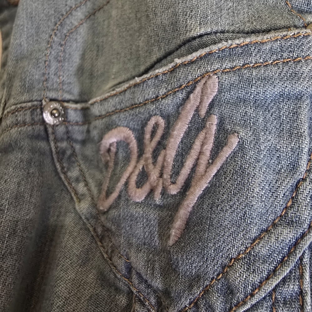 D&G Women's Light Blue Denim Jacket Dolce Gabbana Large Hearts 10 Y2K - Picture 12 of 16